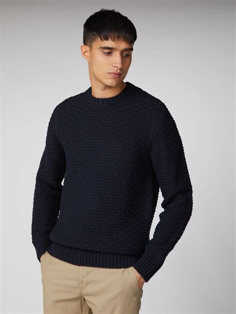 blue crew neck sweater men.